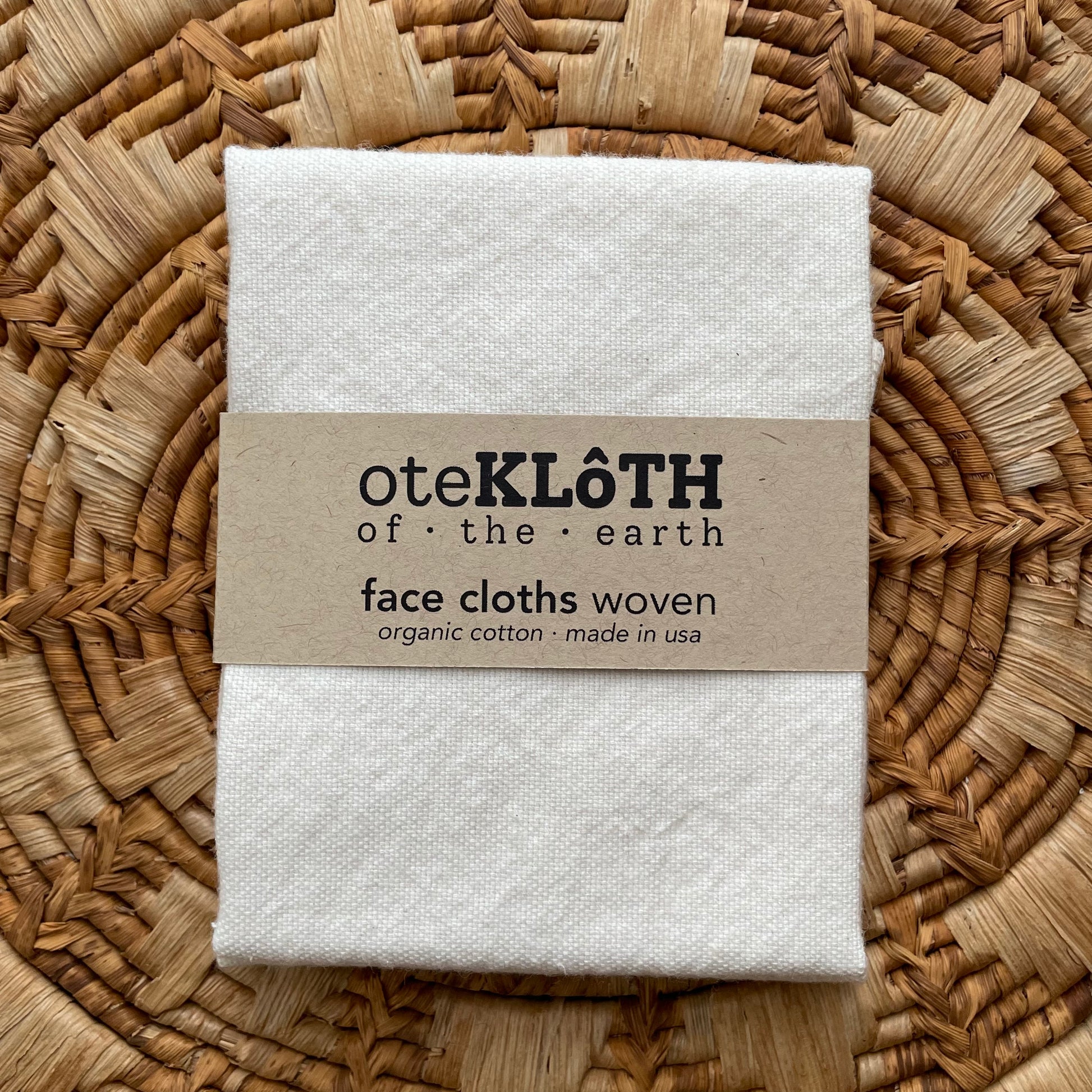 Organic Cotton Face Cloths | Woven - oteKLôTH