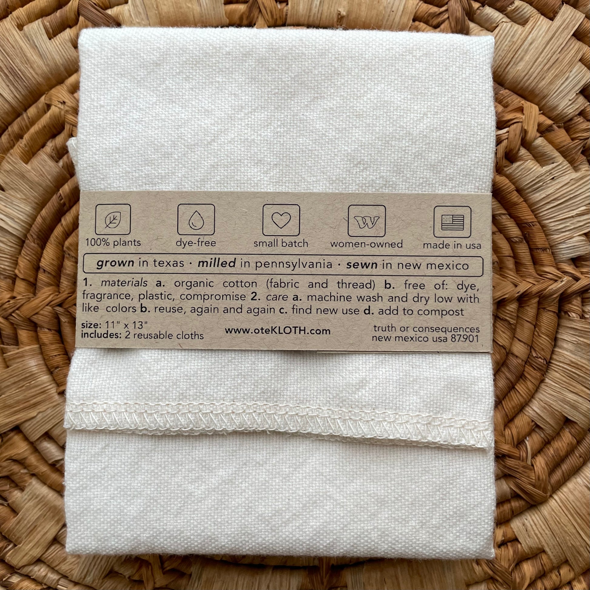 Organic Cotton Face Cloths | Woven - oteKLôTH