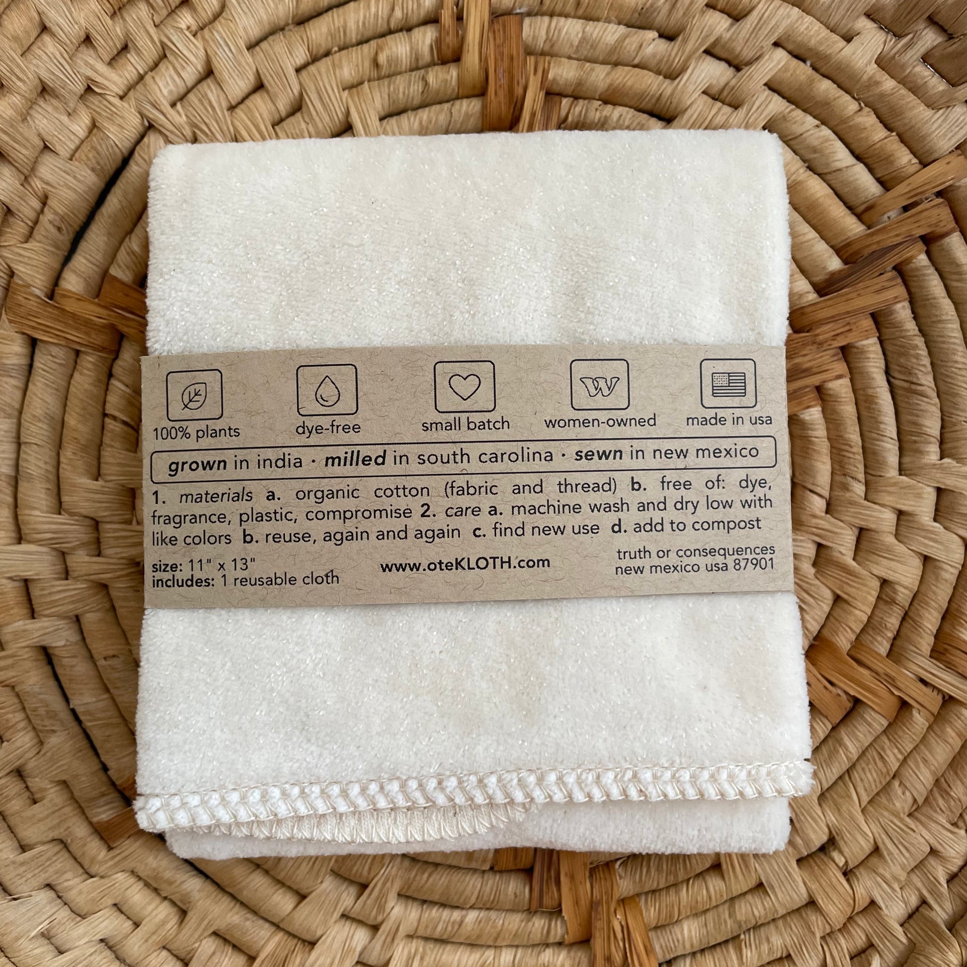 Organic Cotton Face Cloth | Cloud - oteKLôTH