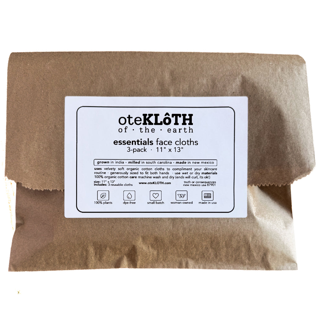 Organic Cotton Face Cloths | Essentials