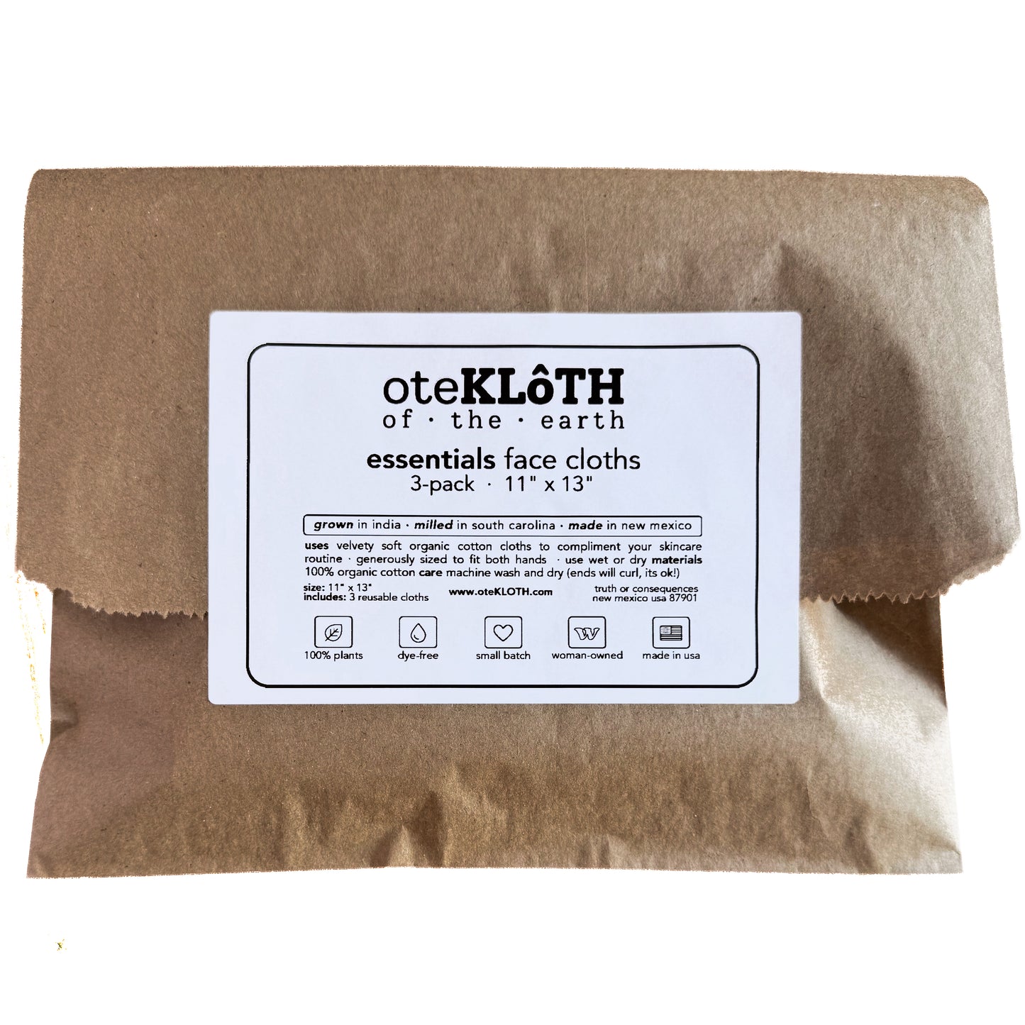 Organic Cotton Face Cloths | Essentials