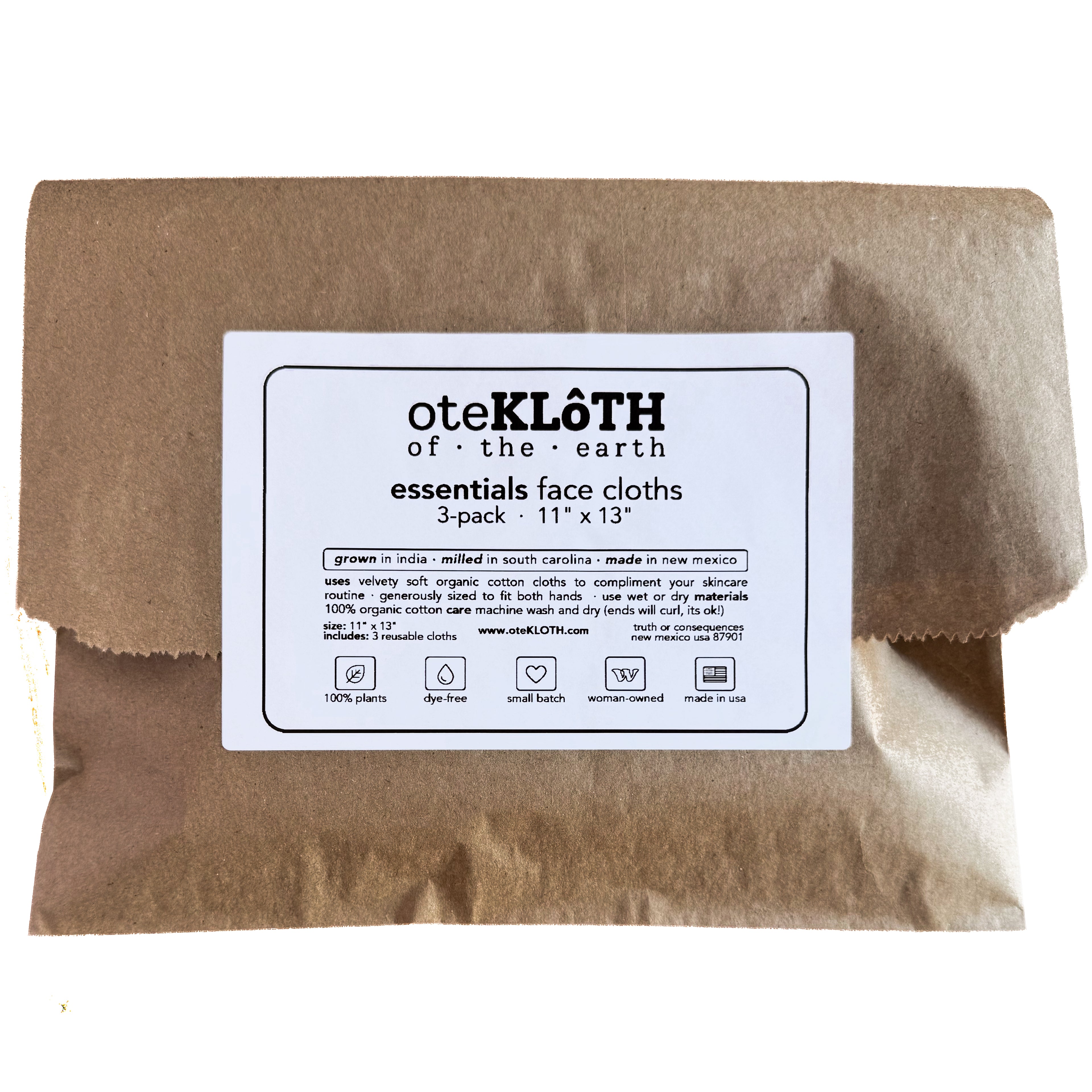 Organic Cotton Face Cloths | Essentials