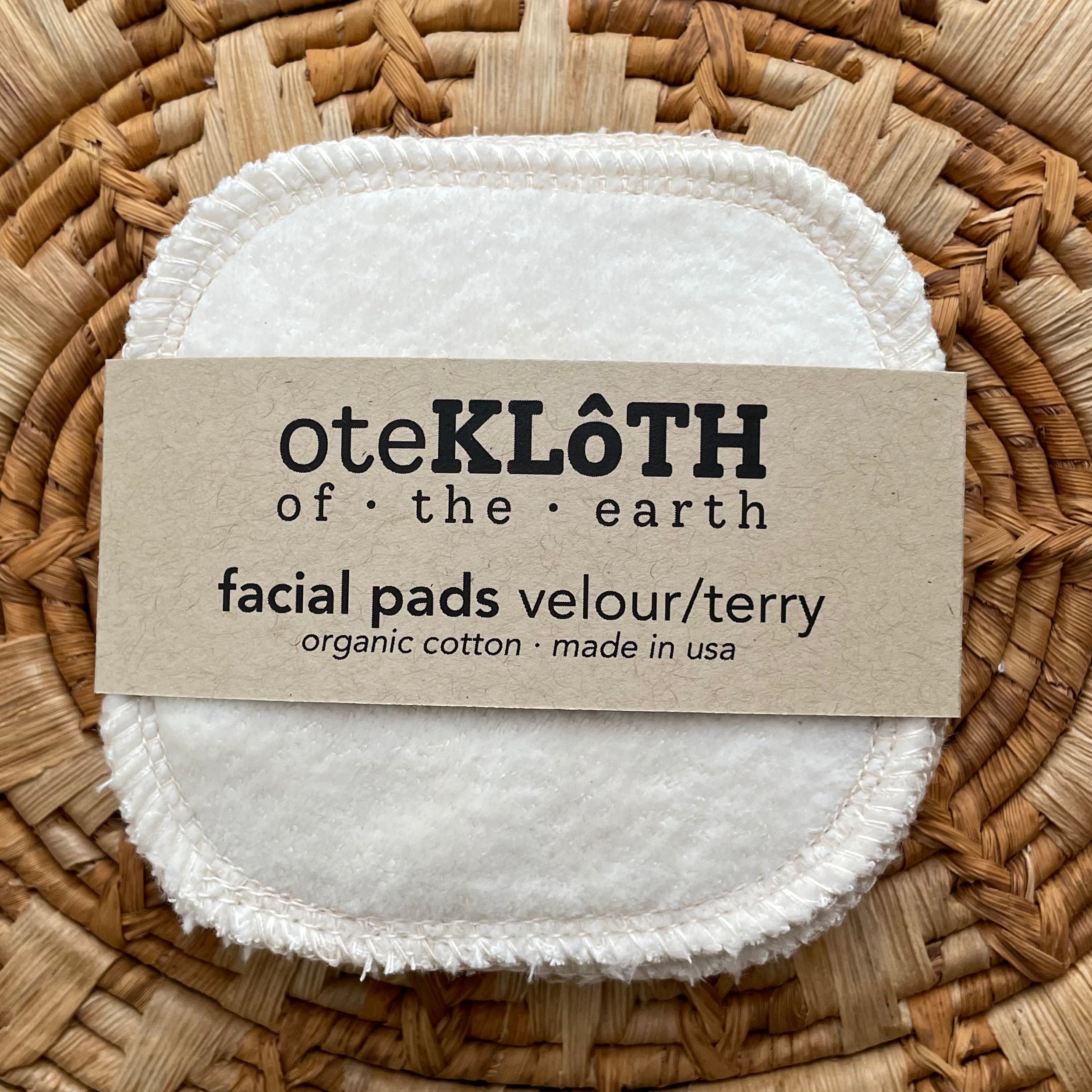 Organic Cotton Reusable Cotton Rounds | Velour + Terry - oteKLôTH